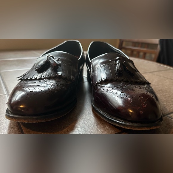 Florsheim Comfort Tech Men's Burgundy Wingtip Loafer Tassel  Almond Toe … - Picture 5 of 16